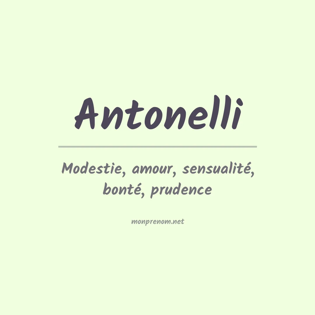 Prénom Antonelli