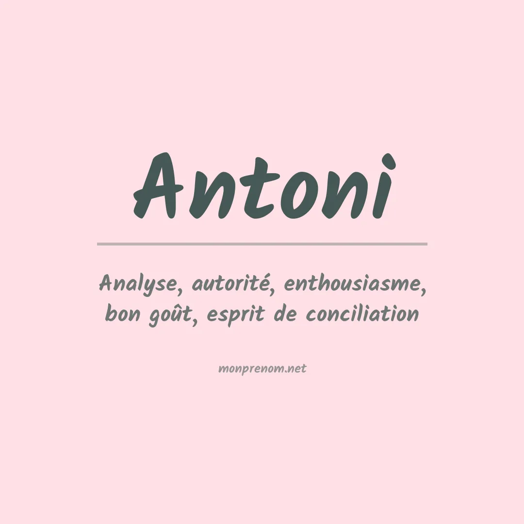 Prénom Antoni