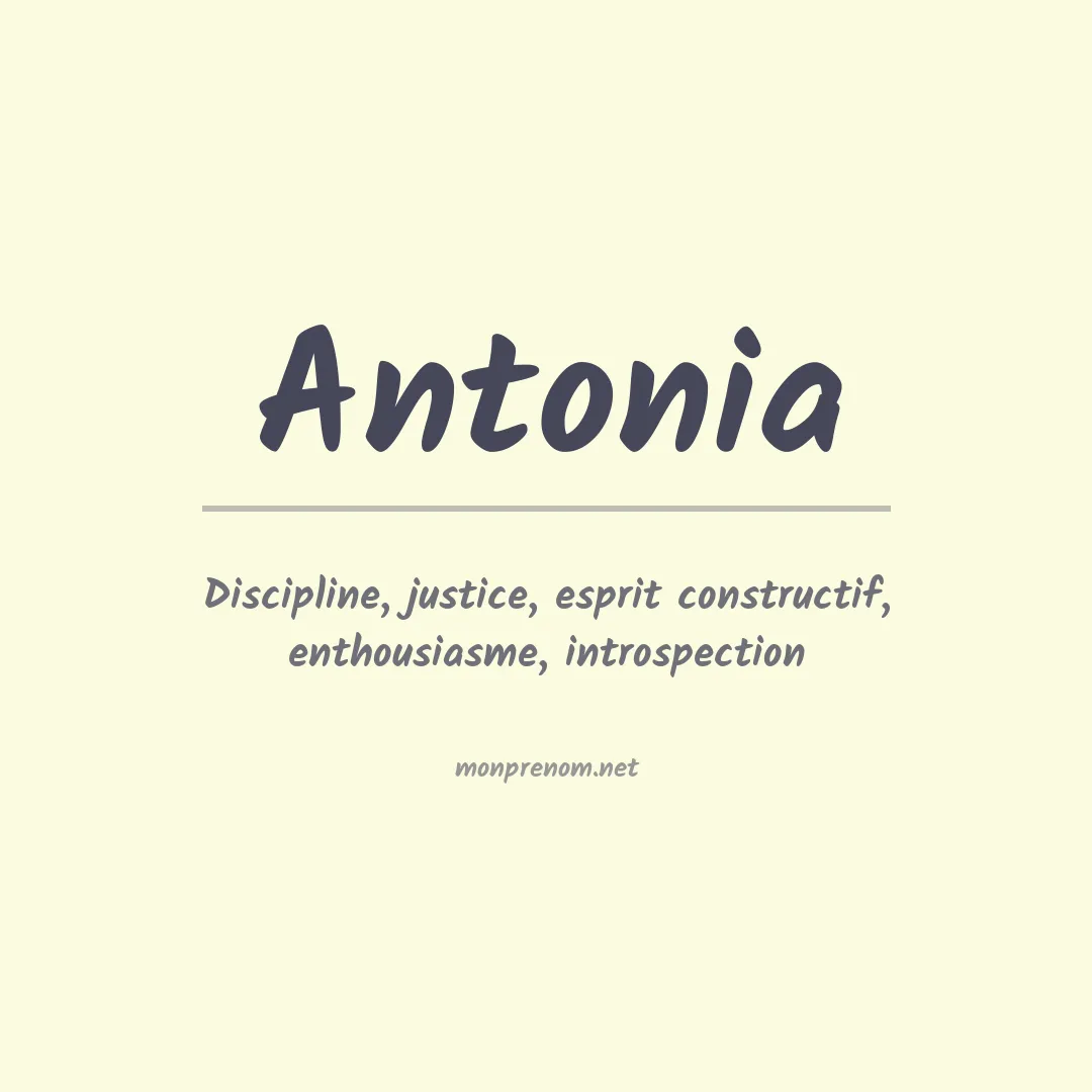 Prénom Antonia