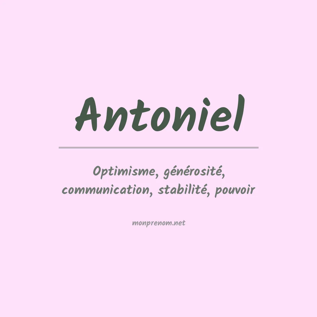 Prénom Antoniel