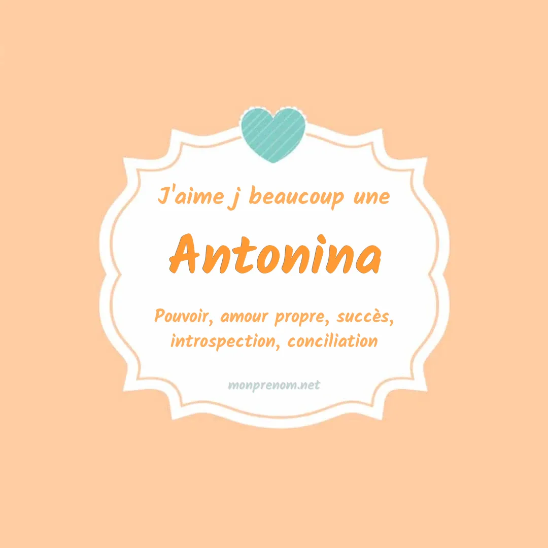 J'aime beaucoup Antonina