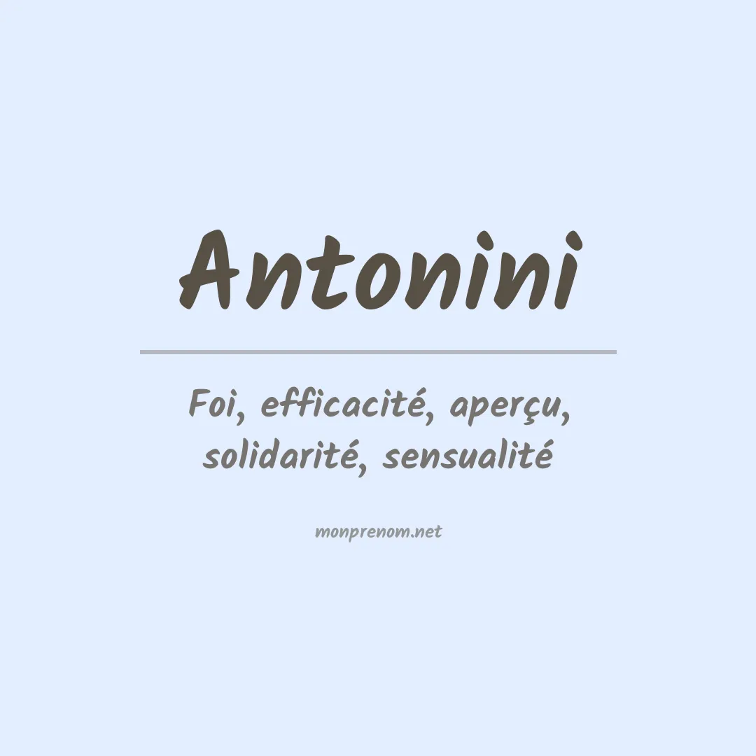 Prénom Antonini