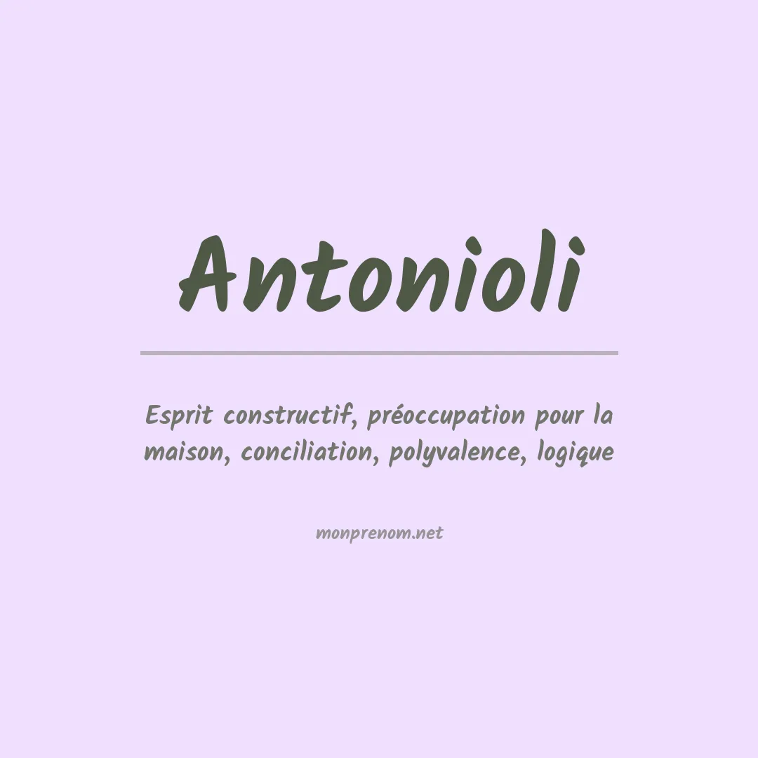 Prénom Antonioli
