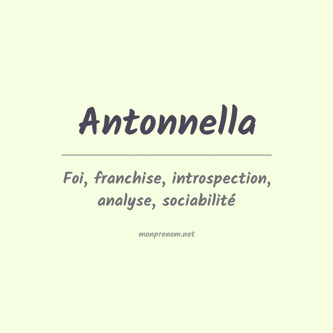 Signification du prénom Antonnella