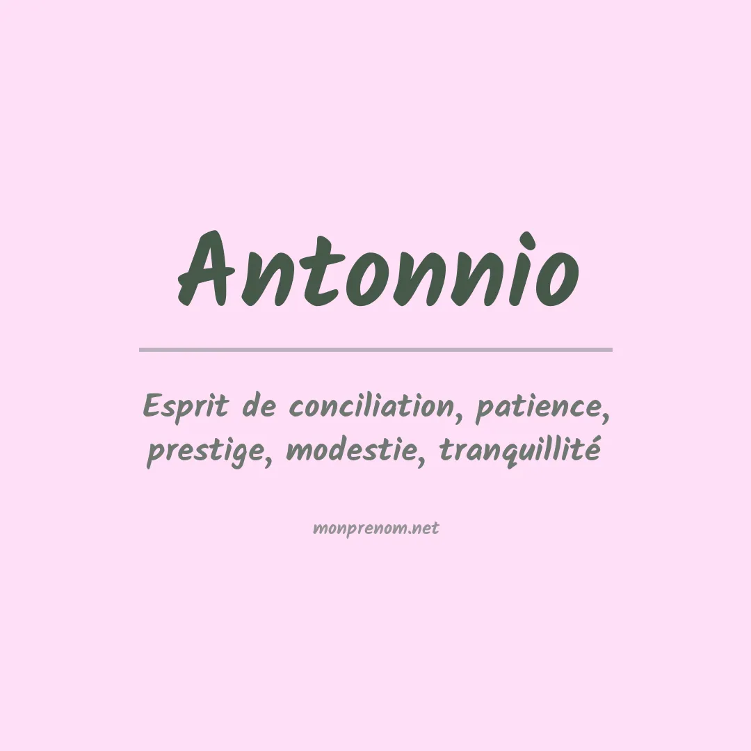 Prénom Antonnio