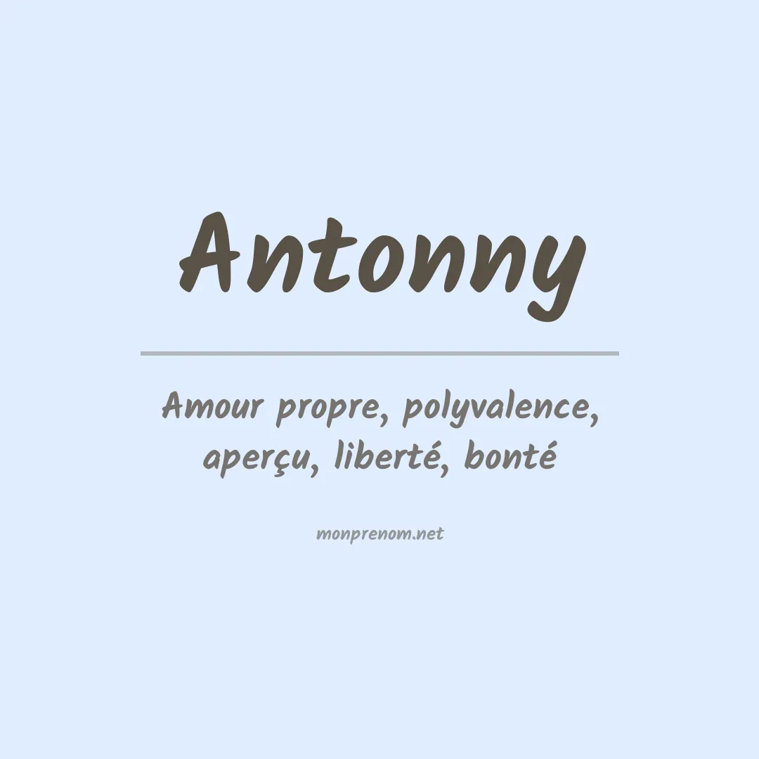 Prénom Antonny