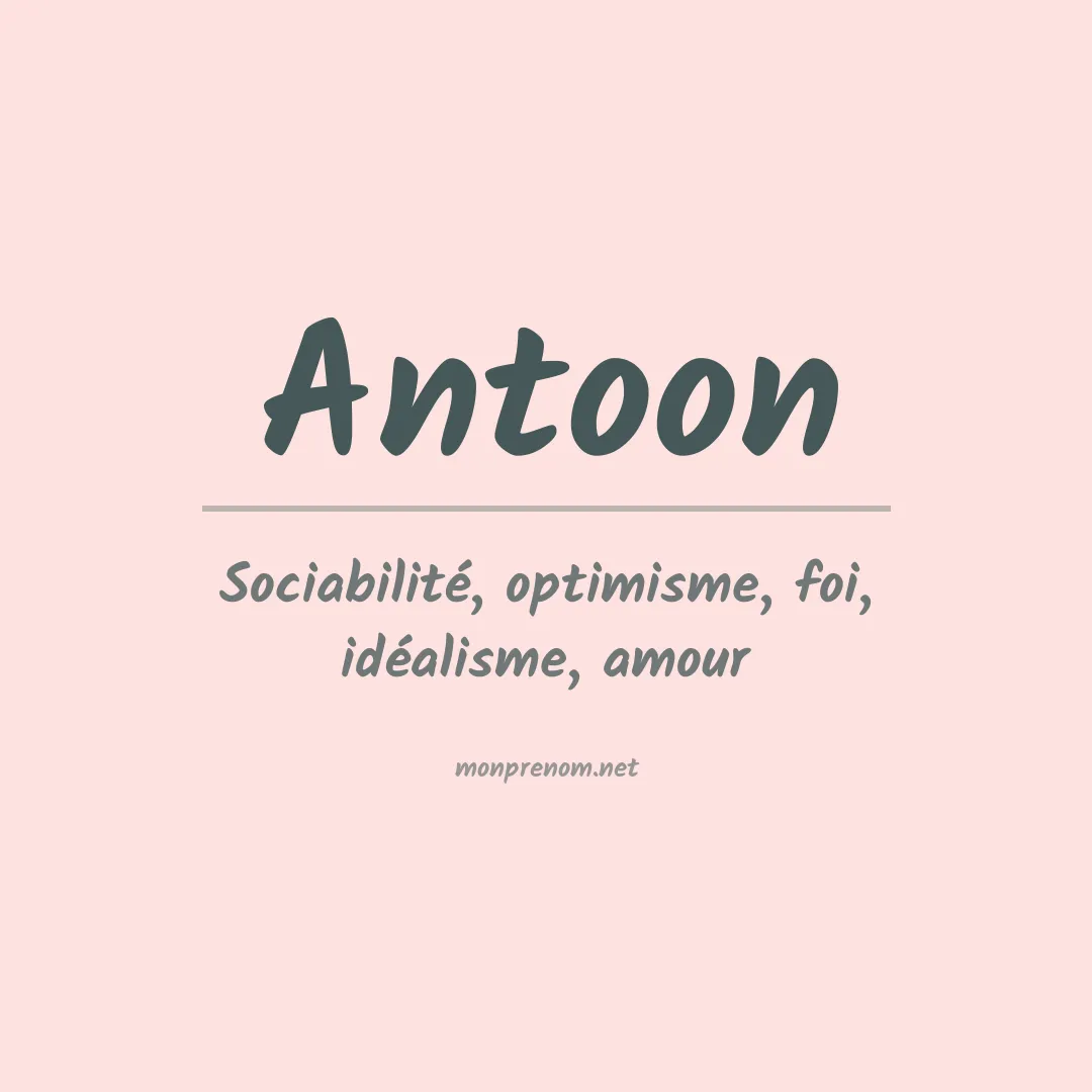 Prénom Antoon