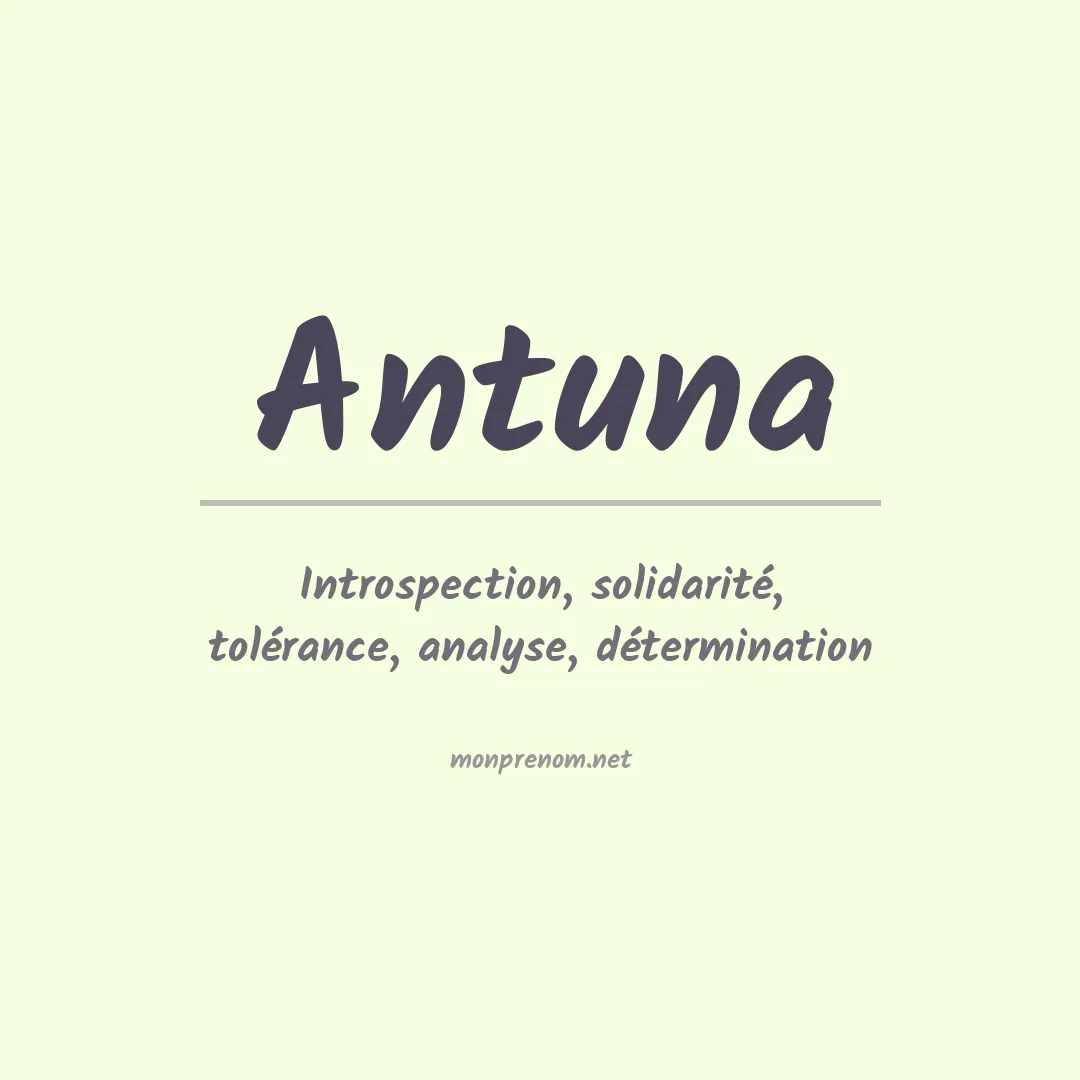 Prénom Antuna