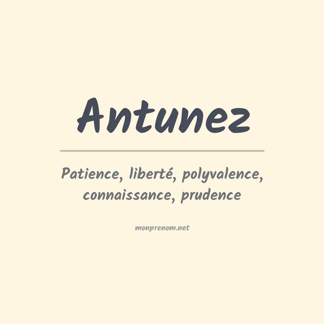 Prénom Antunez