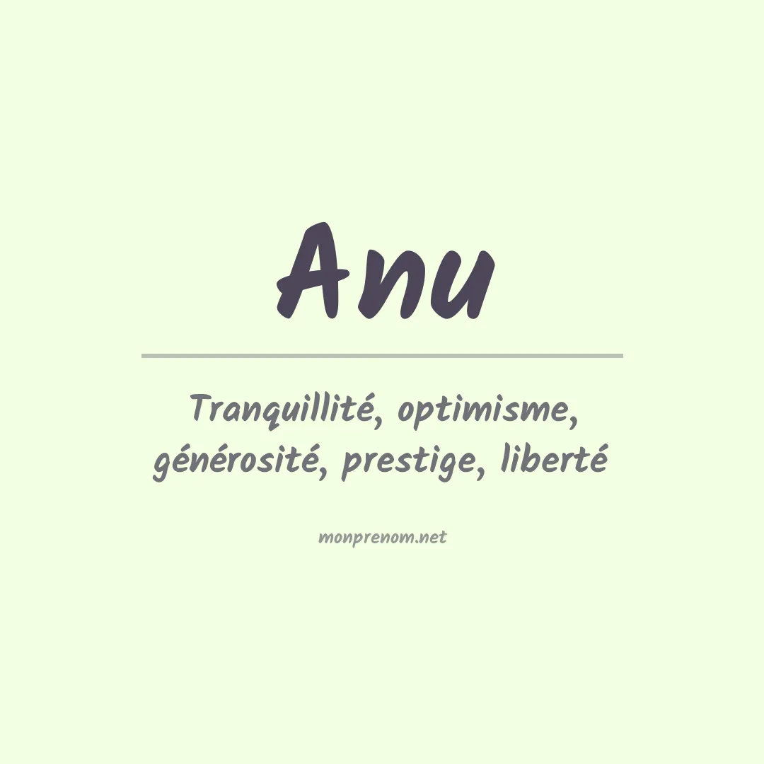 Prénom Anu