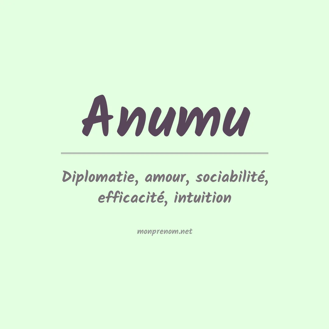 Signification du prénom Anumu