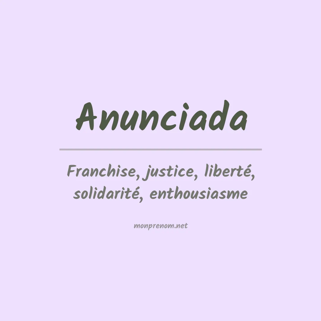 Signification du prénom Anunciada