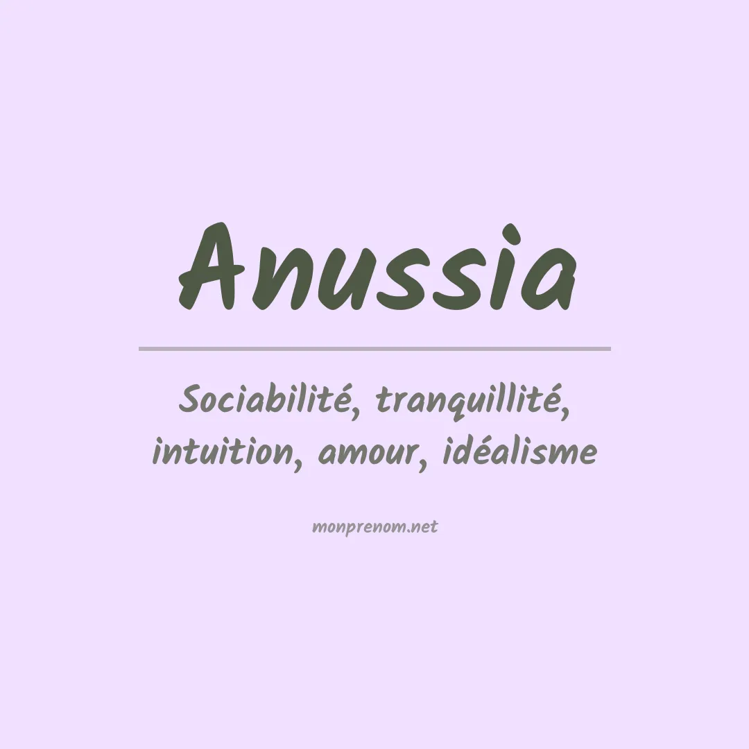 Signification du prénom Anussia