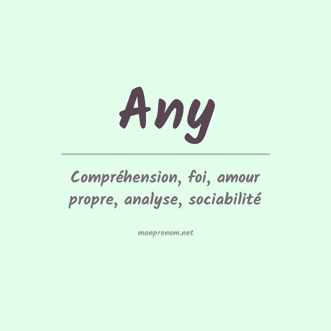 Prénom Any