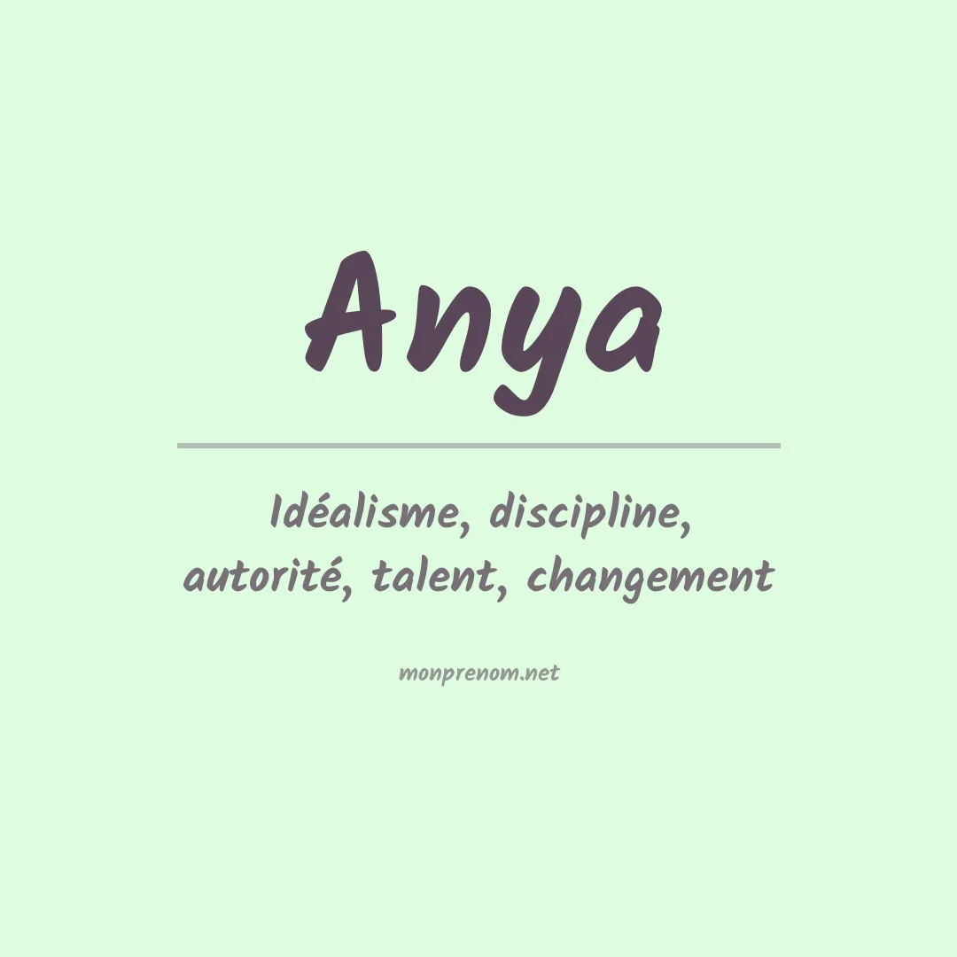 Prénom Anya