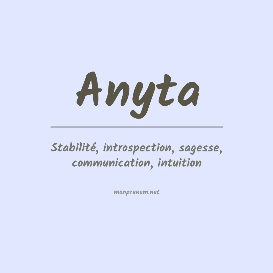 Prénom Anyta