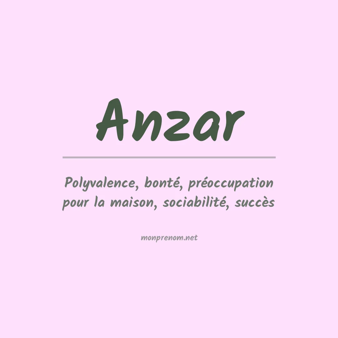 Signification du prénom Anzar