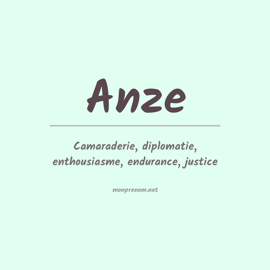 Signification du prénom Anze