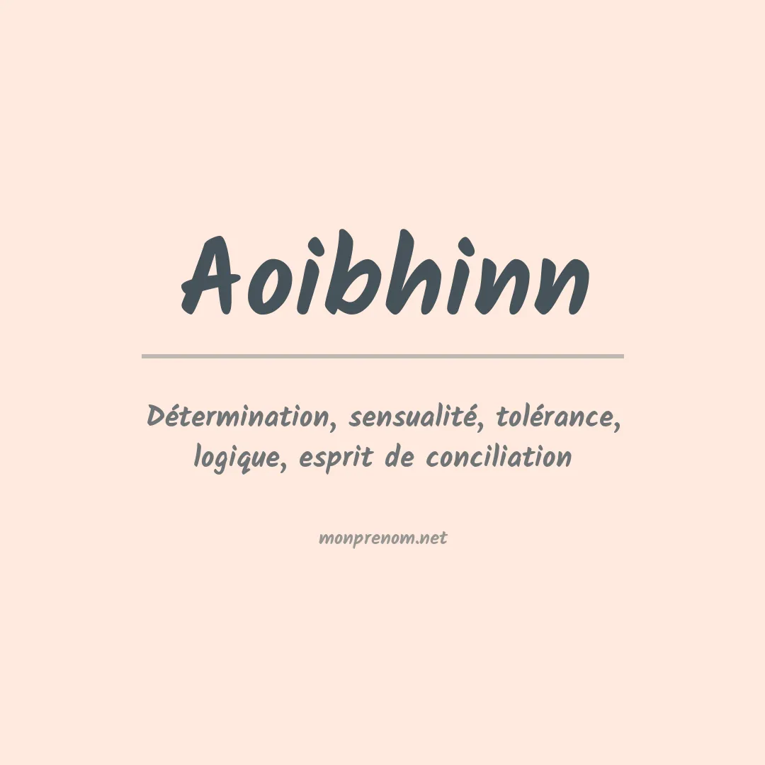 Signification du prénom Aoibhinn