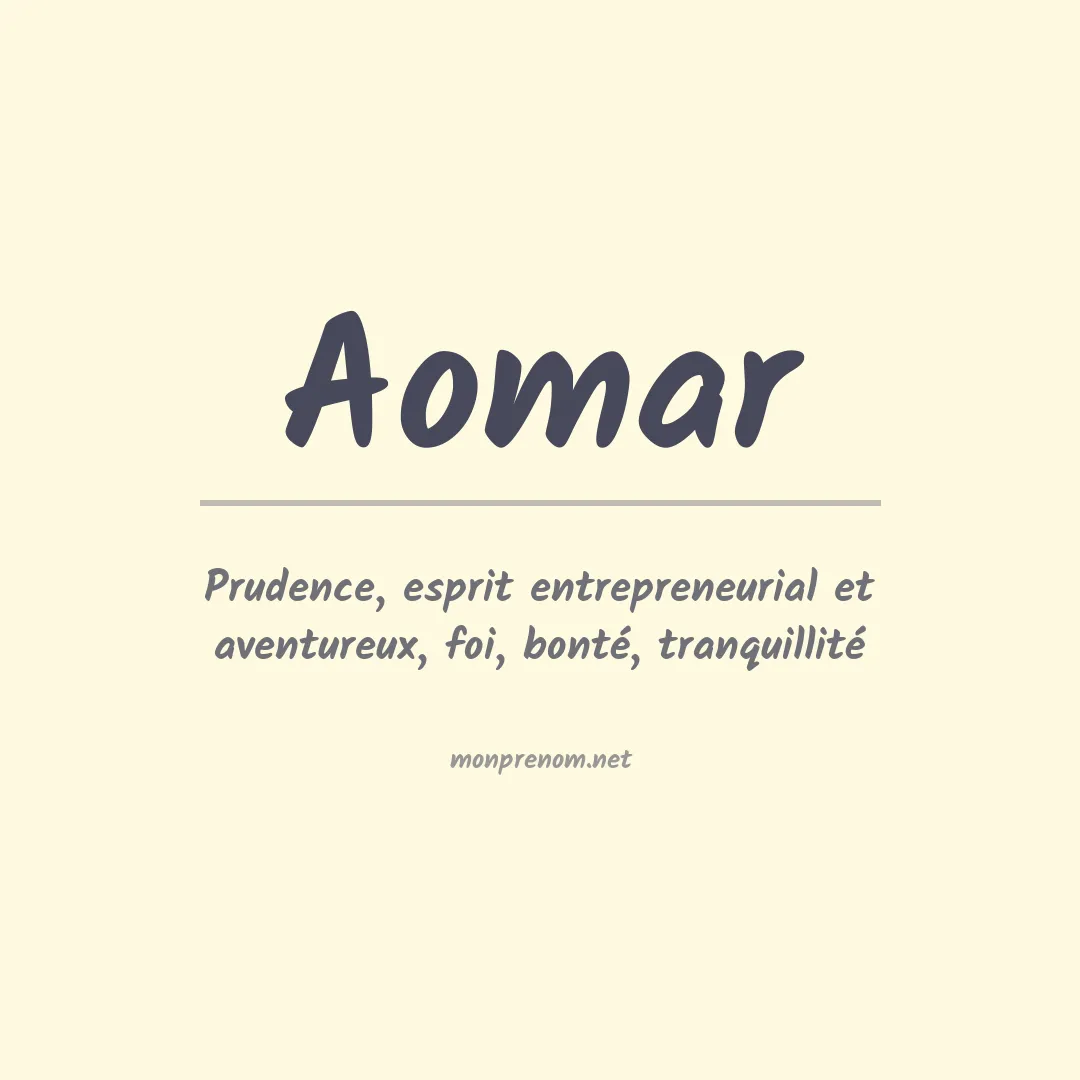 Prénom Aomar