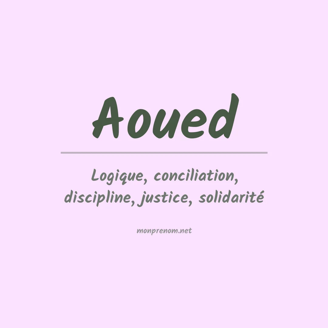 Signification du prénom Aoued