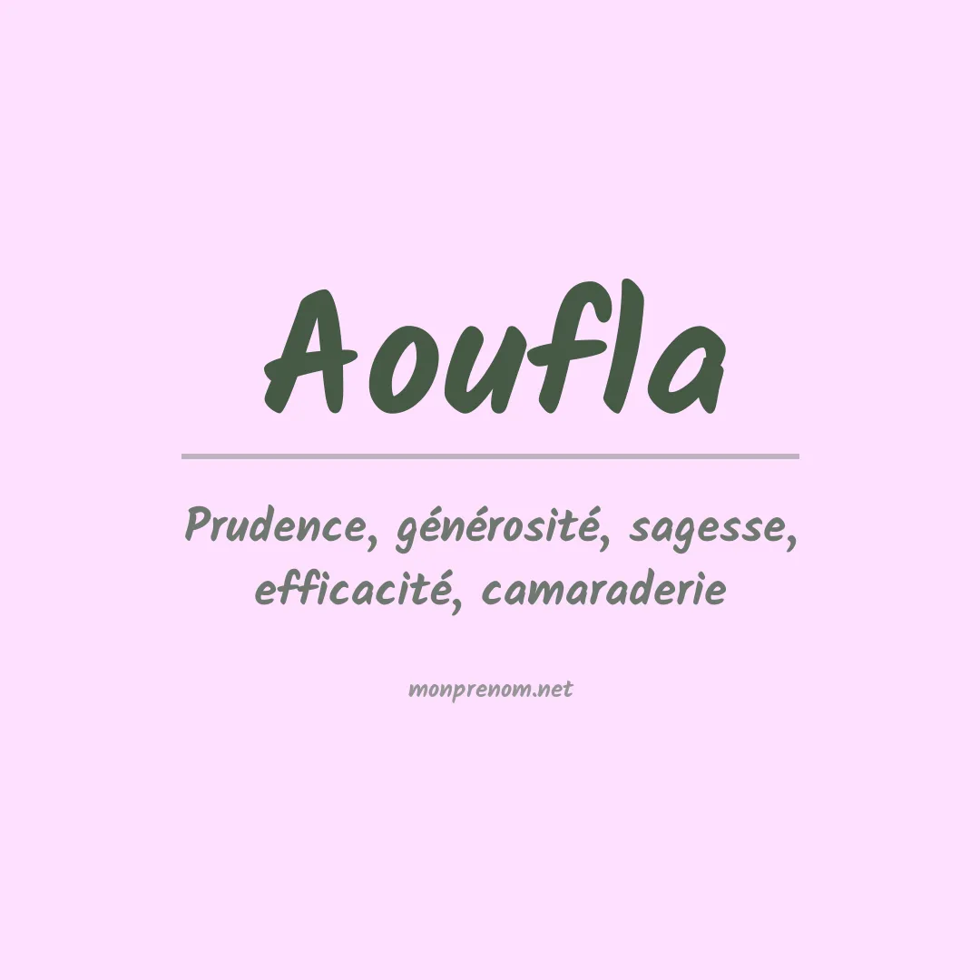 Signification du prénom Aoufla