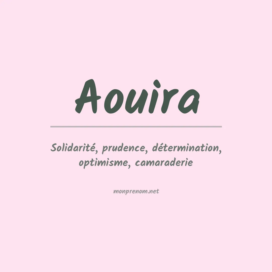 Signification du prénom Aouira