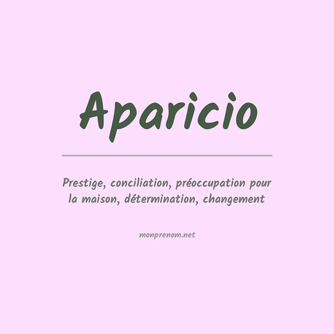 Prénom Aparicio