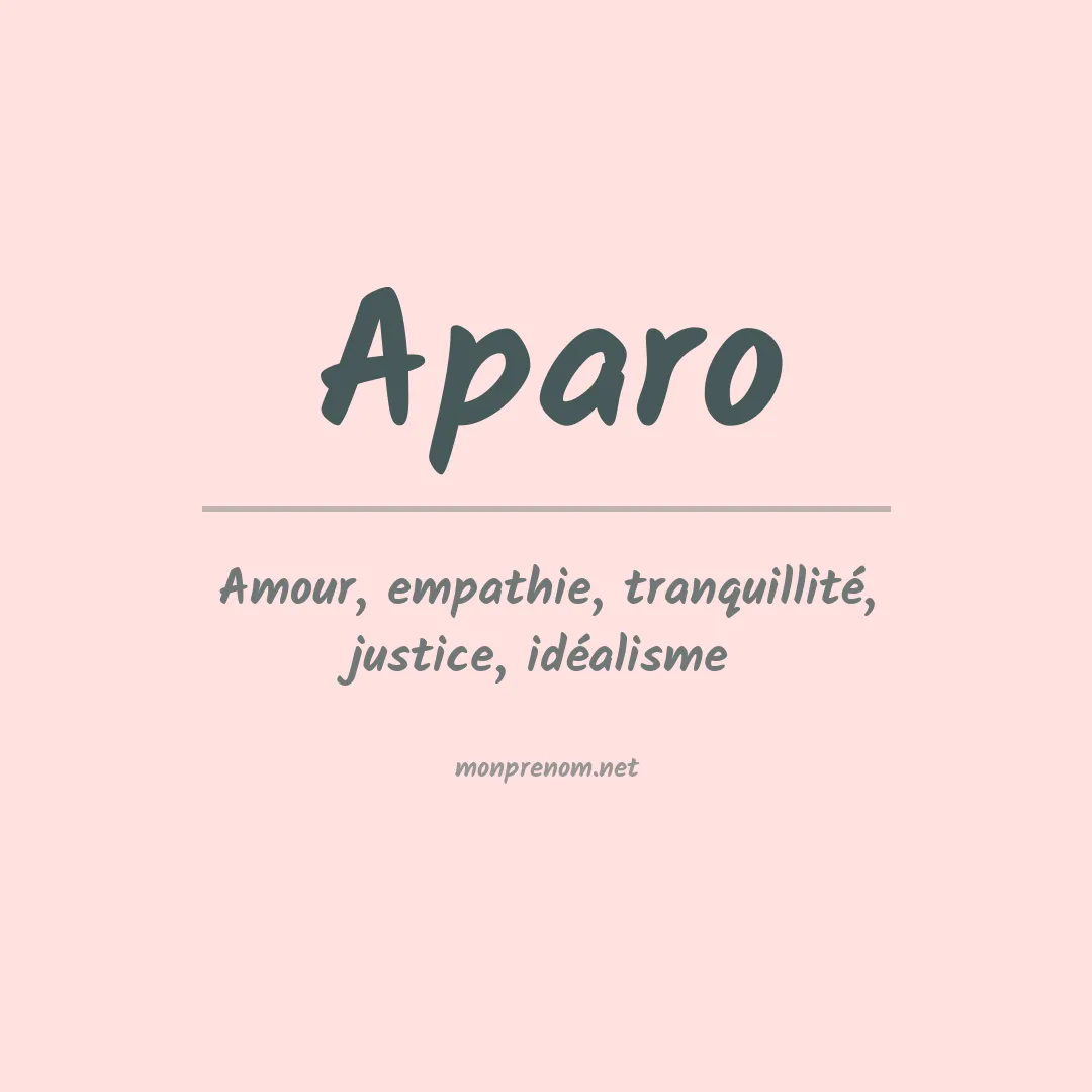 Prénom Aparo