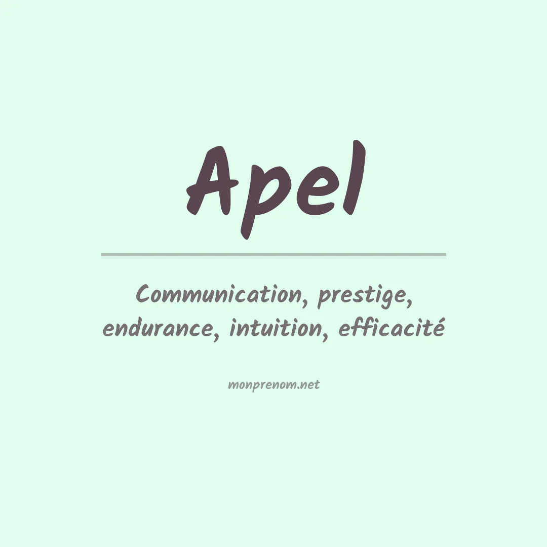 Prénom Apel