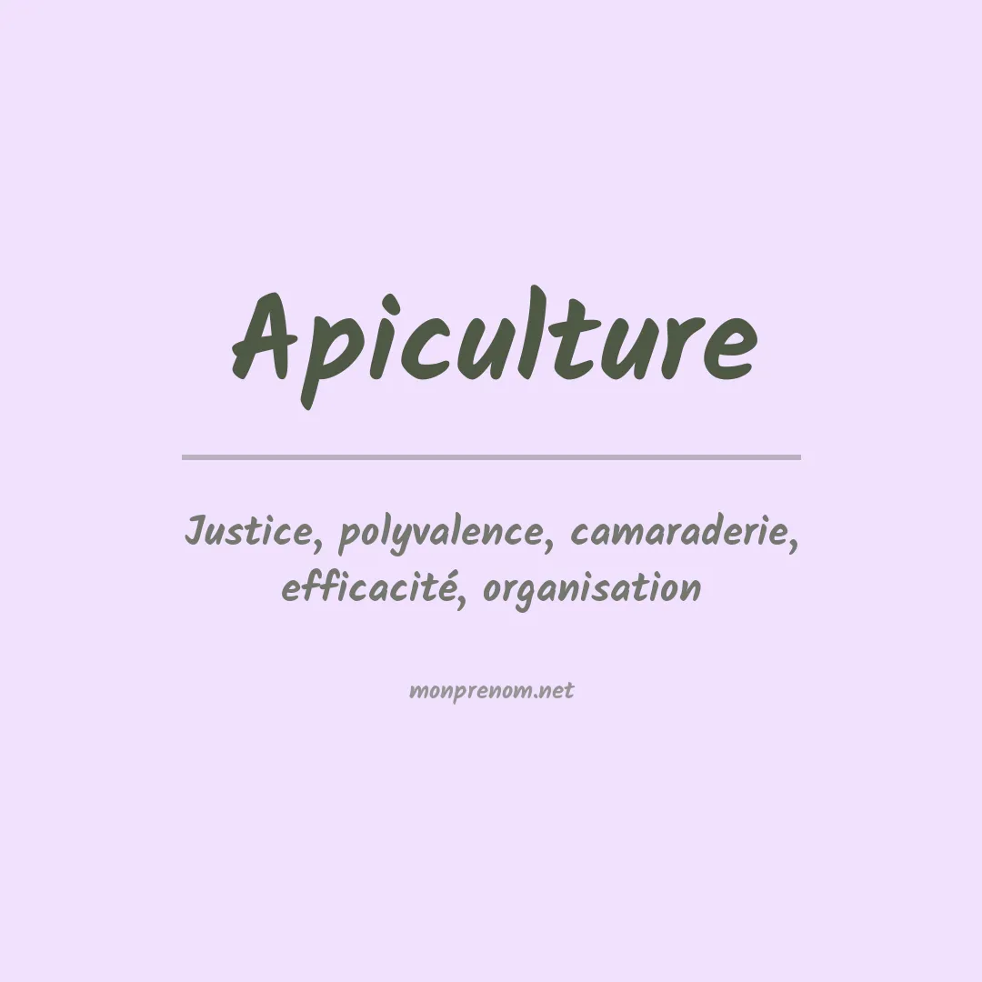 Signification du prénom Apiculture