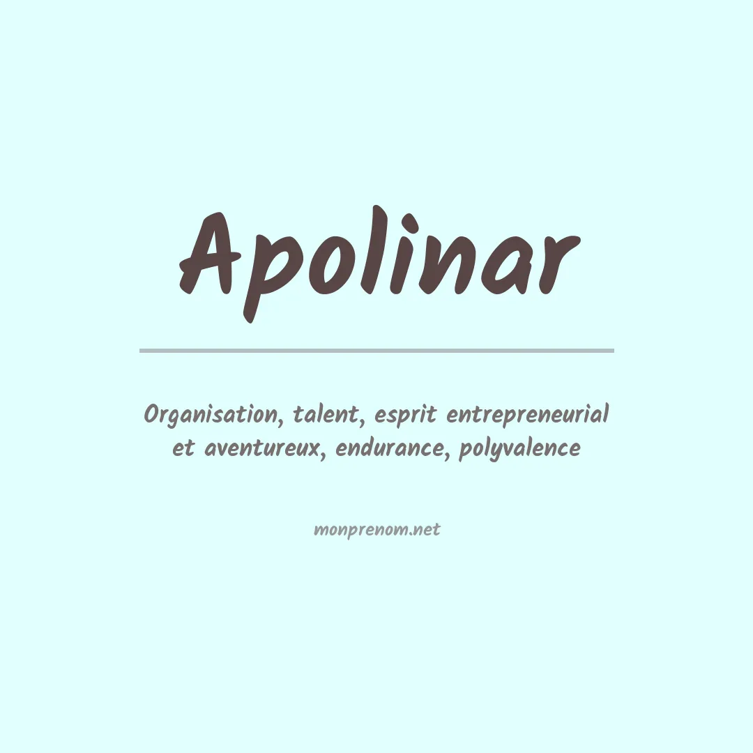 Prénom Apolinar