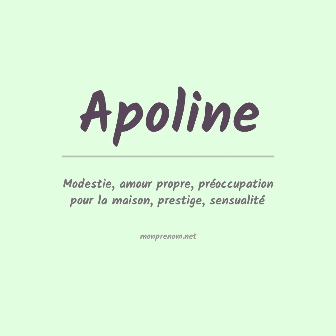 Signification du prénom Apoline