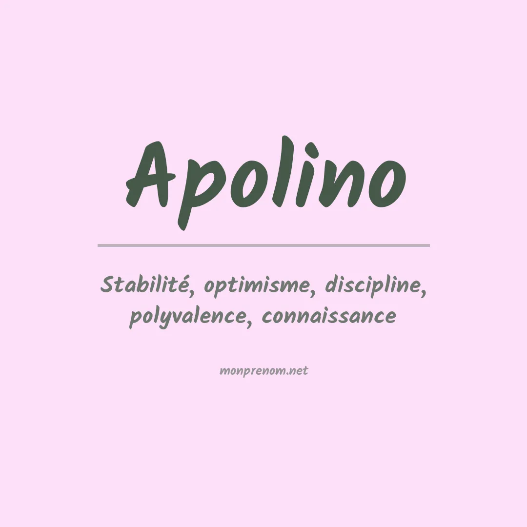Prénom Apolino