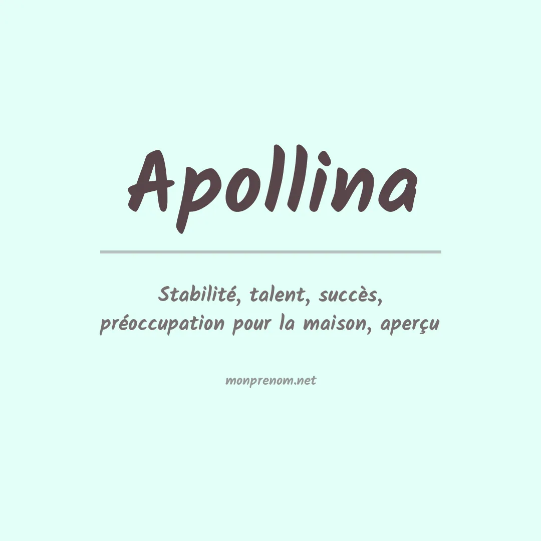 Signification du prénom Apollina