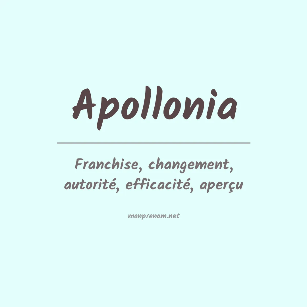Signification du prénom Apollonia