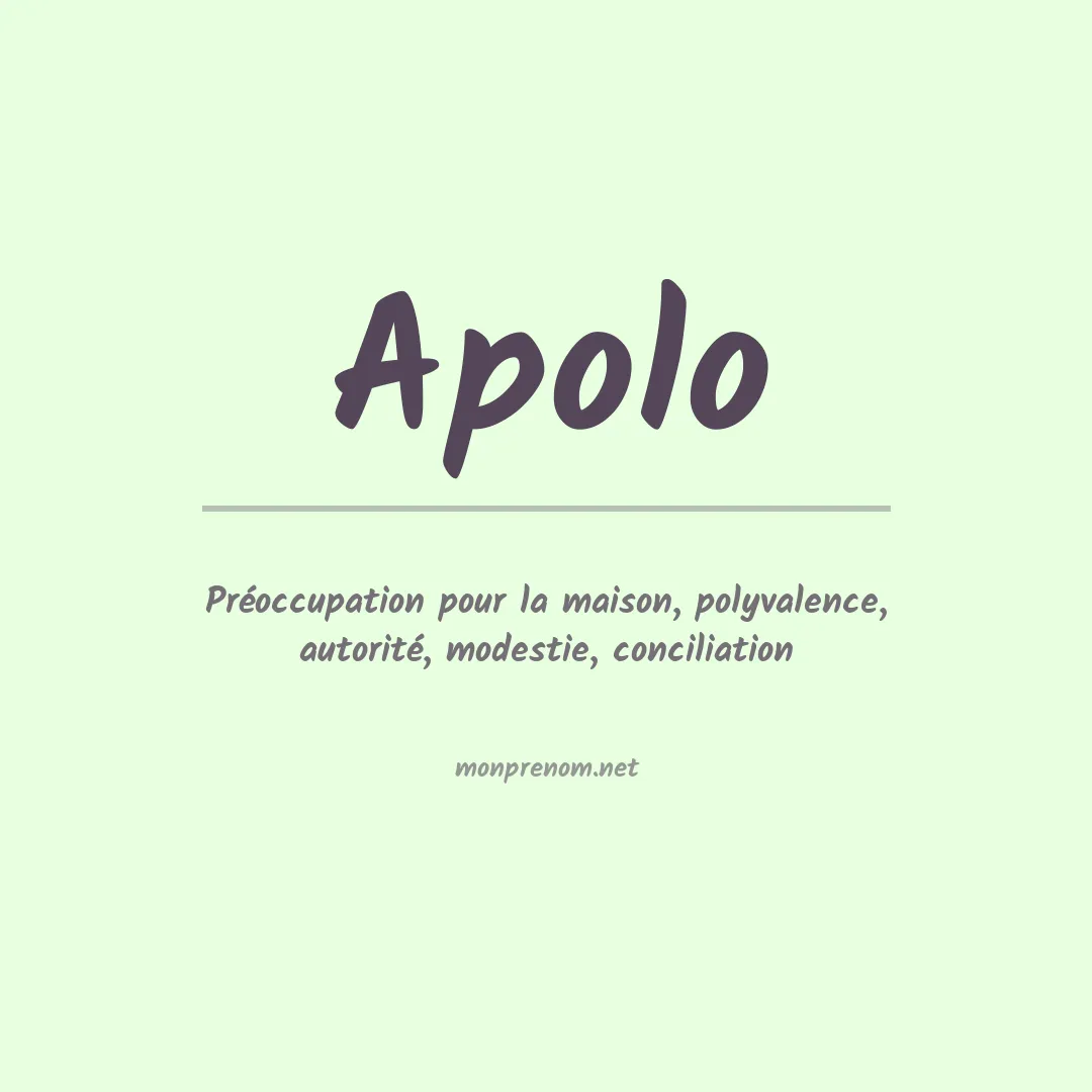 Prénom Apolo