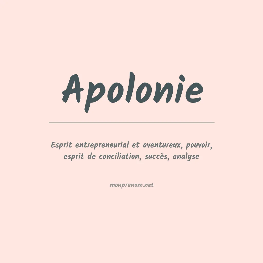 Signification du prénom Apolonie