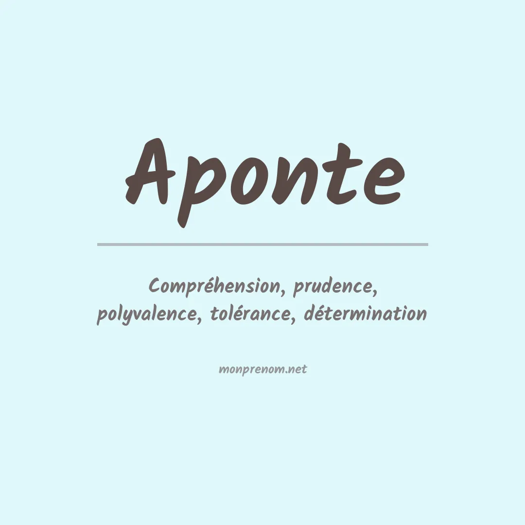 Prénom Aponte