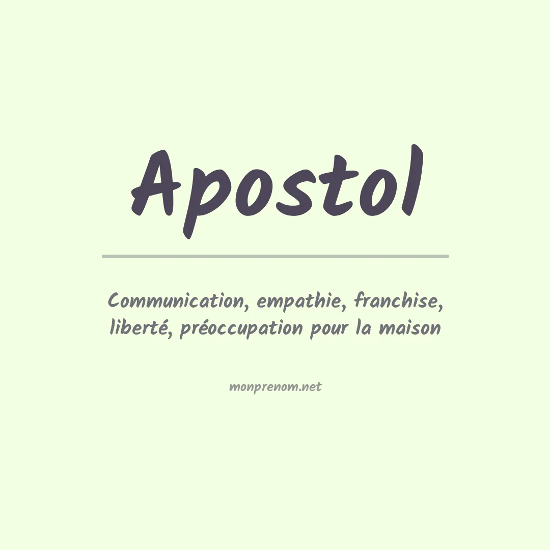 Prénom Apostol