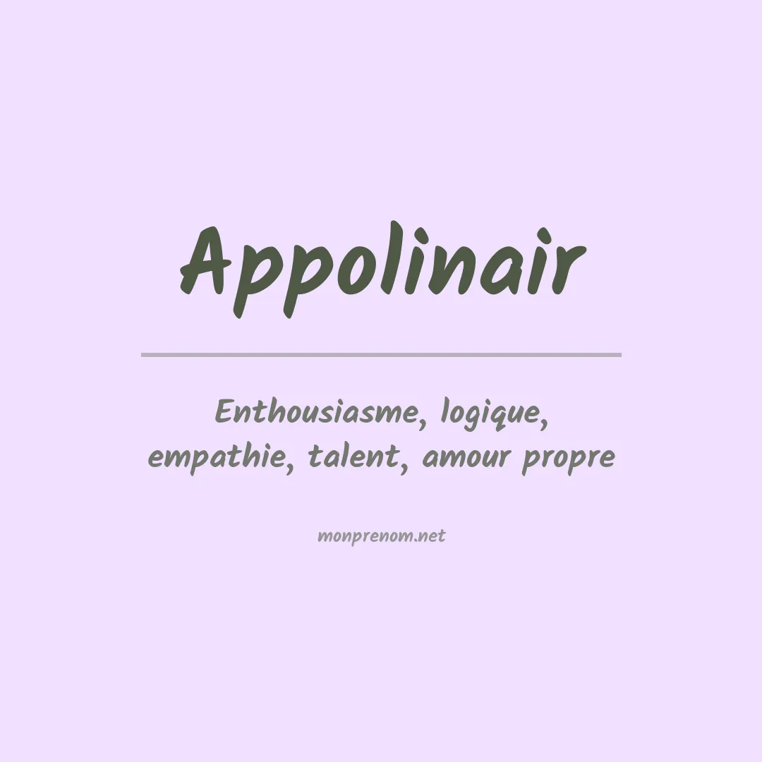 Signification du prénom Appolinair