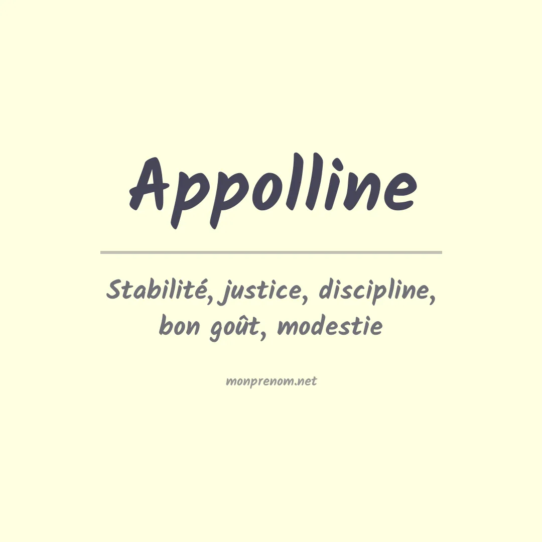 Signification du prénom Appolline