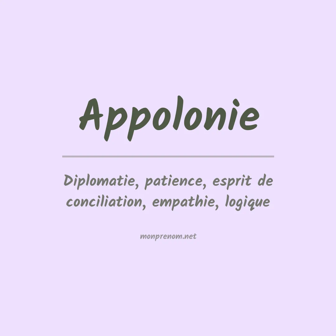 Signification du prénom Appolonie