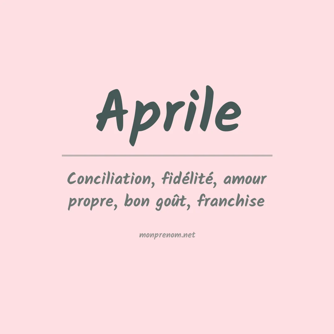 Prénom Aprile