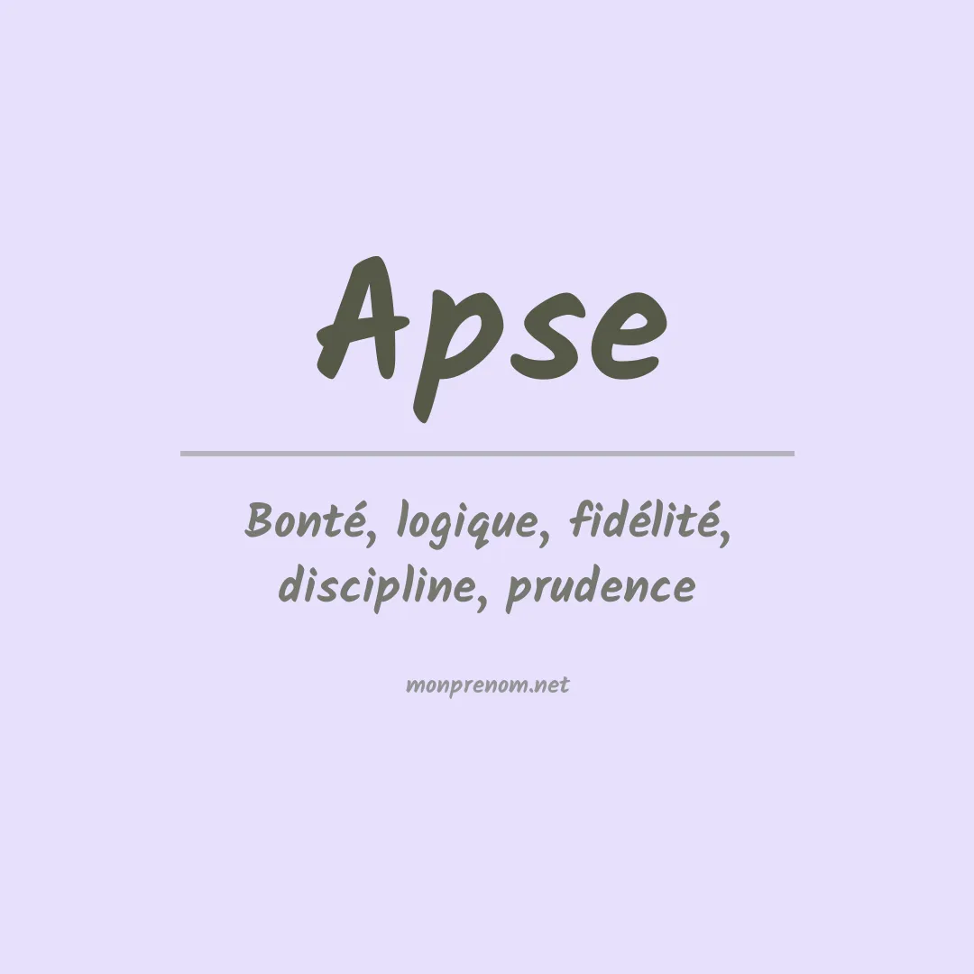 Signification du prénom Apse