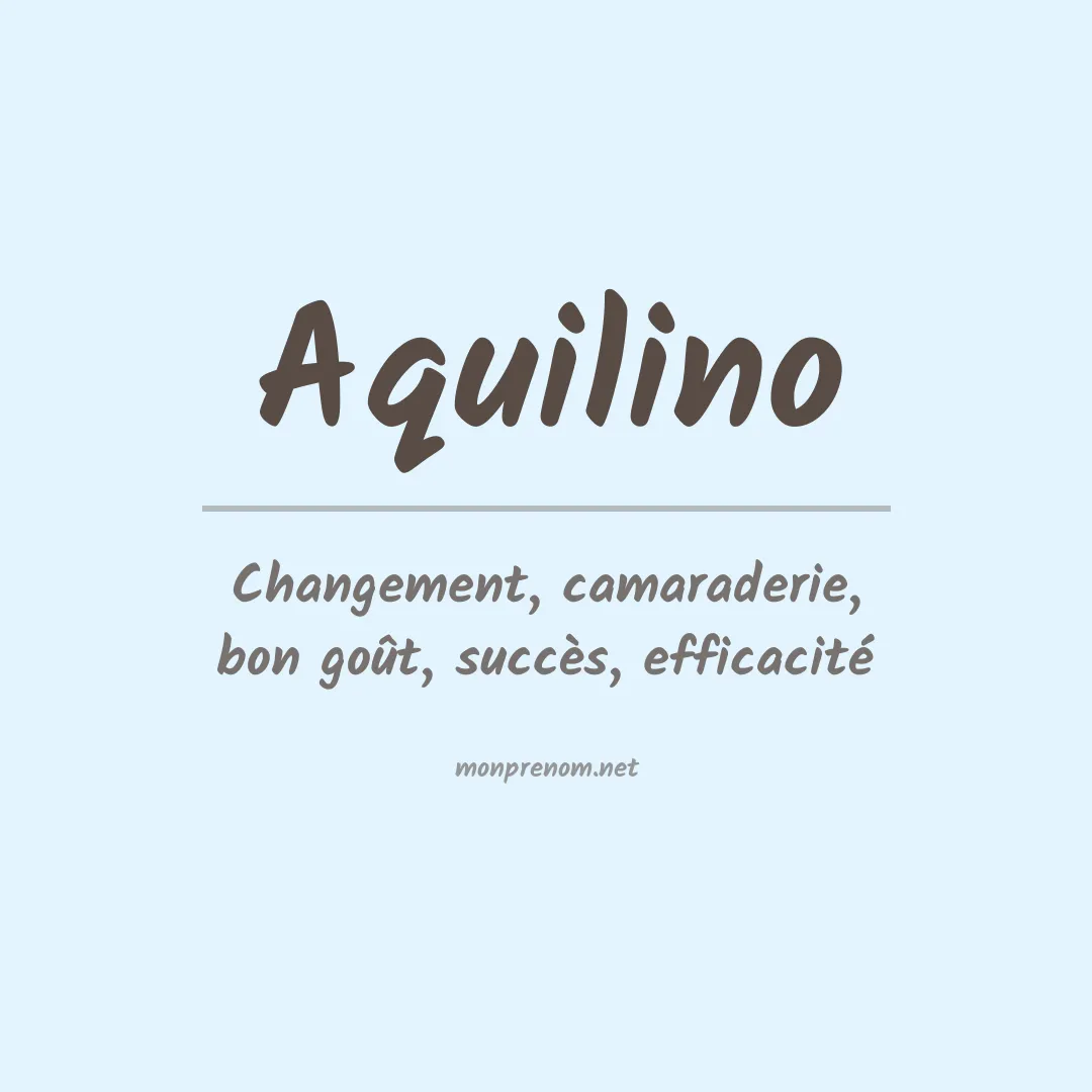 Prénom Aquilino