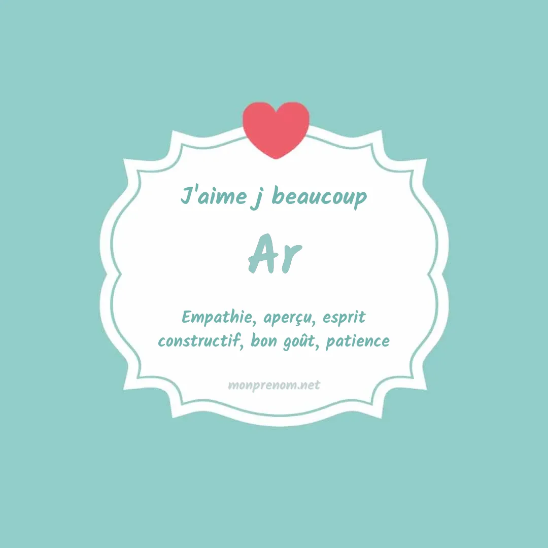 J'aime beaucoup Ar