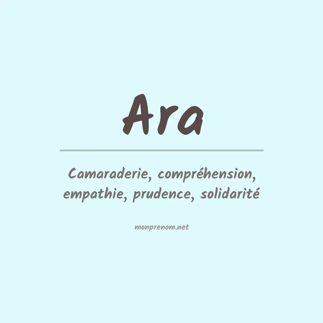 Prénom Ara