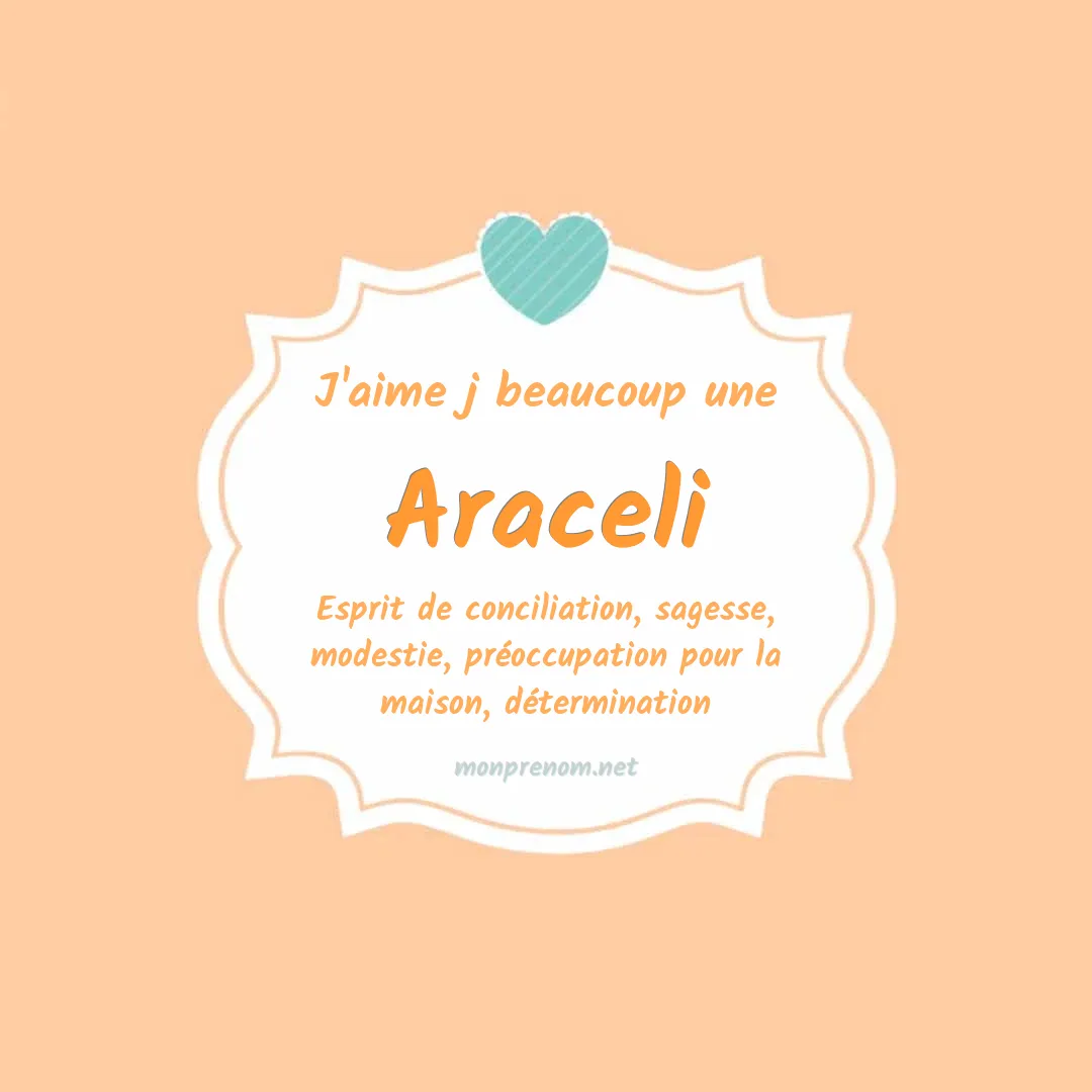J'aime beaucoup Araceli