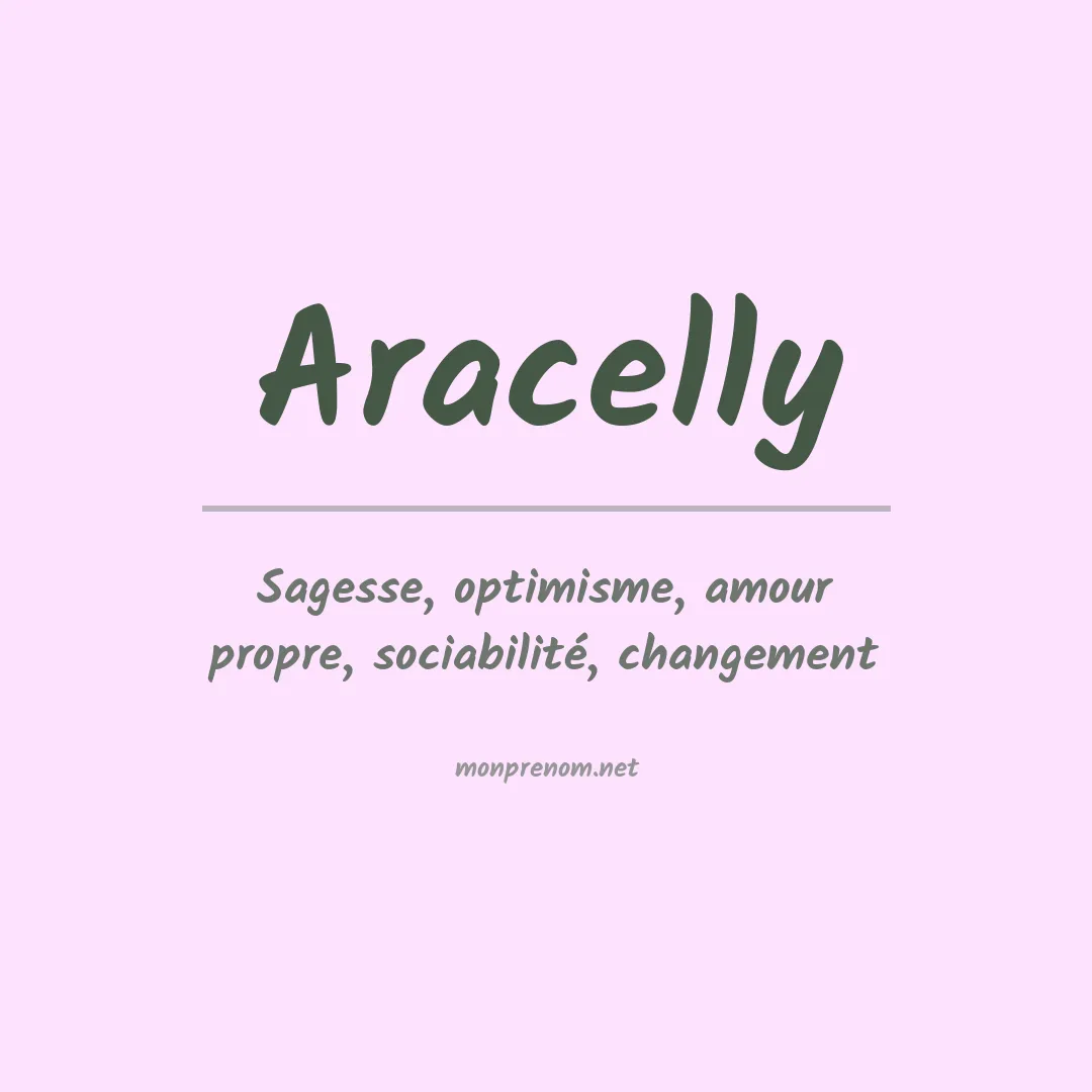 Signification du prénom Aracelly